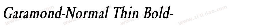 Garamond-Normal Thin Bold字体转换